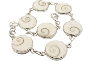 SilverStarJewel Shiva Eye Flat Link Bracelet 20.6 cm 15.2 Grams 925 Sterling Silver Christmas Promo