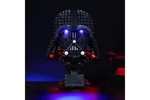 LocoLee Light kit Compatible with Lego 75304 Darth Vader Helmet - No Model Only Light, LED Lighting Accessories Compatible with Lego The Darth Vader Helmet (Standard Version)