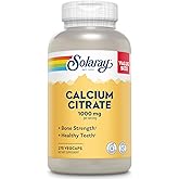 Solaray Calcium Citrate 1000mg - Chelated Calcium Supplement - Supports Bone Strength and Healthy Teeth - Easy to Digest - Vegan - 68 Servings, 275 VegCaps