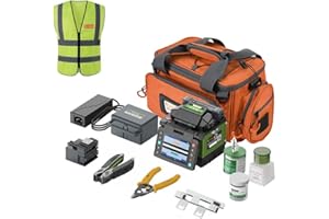 Komshine Optical Fusion Splicer EX39 FTTH Mini Fiber Fusion Splicer Machine Kit 8s Fast Splicing Fast-Heating 18s with Fiber Cleaver FC-30 Welding Machine Empalmador De Fibra óptica
