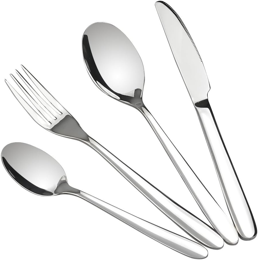 Keensky 48 Pieces Cutlery Set, Stainless Steel Cutlery Sets, Service for 12