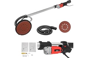 Saicool 800W Electric Drywall Sander, Power Sander Popcorn Ceiling Removal Tool Commercial 6 Adjustable Variable Speed (1000-2000RPM) Disc Sander w/6 Sanding Pads, Sanders for Woodworking