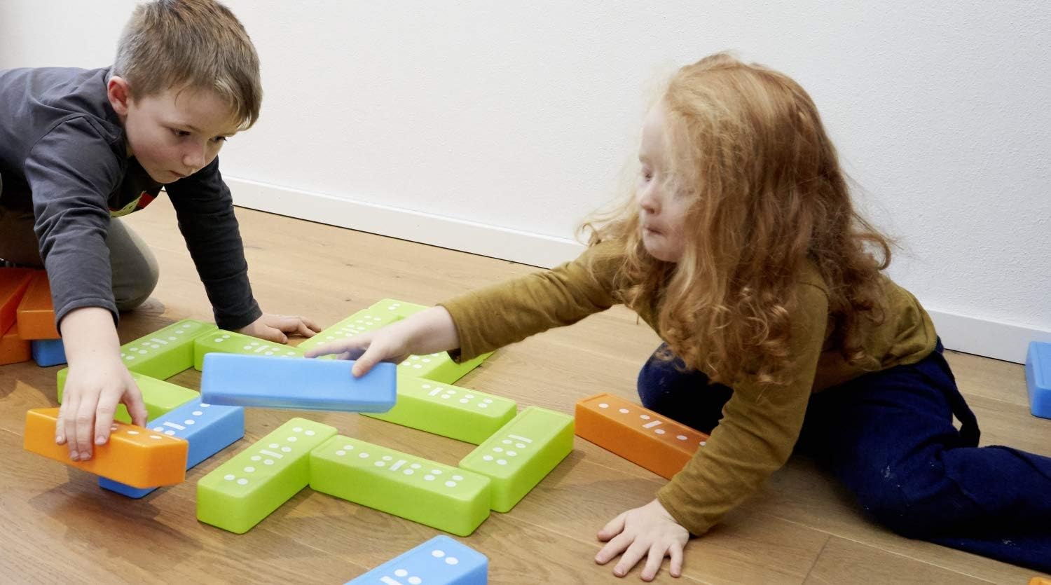 alldoro 60065 2-in-1 Tower & Domino Game Set, XXL Wobble Tower + Dominoes as Tile Game in Giant Format - Image 3