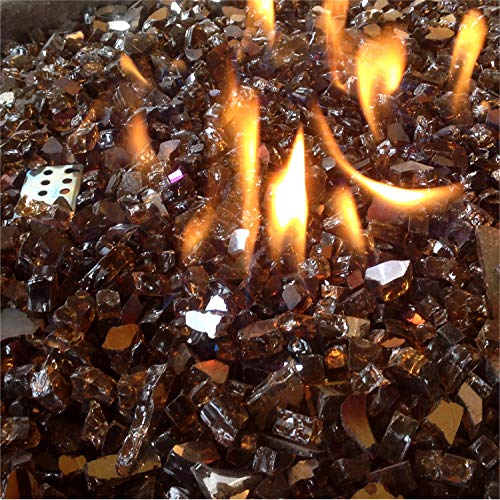 Deep Sea Blue - Fire Glass for Indoor and Outdoor Fire Pits or Fireplaces | 10 Pounds | 1/2 Inch, Reflective - Thumbnail 5
