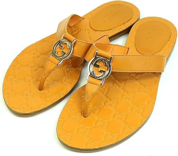 Amazon グッチ レザー トング サンダル レディース ブランド アウトレット品 3091 A3n00 7616 並行輸入品 37 24 0cm Gucci グッチ ファッションサンダル