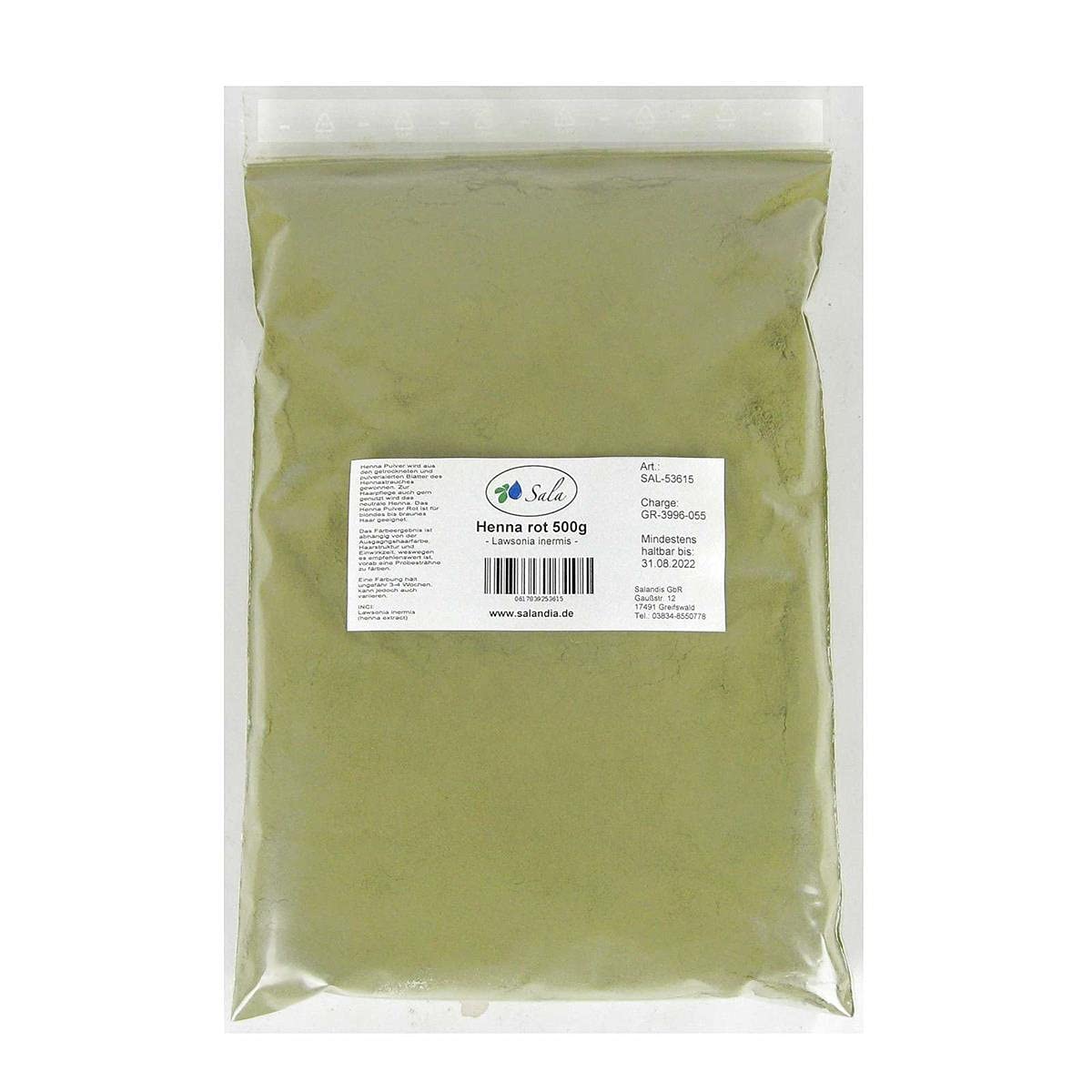 Sala Henna Powder Red 200 g Bag