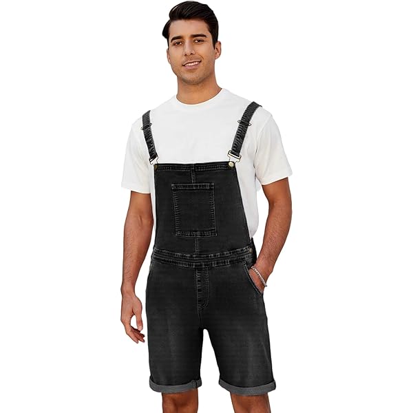 Plus Size Black Overalls Mens Shorts Plus Size Mens Shorts Romper