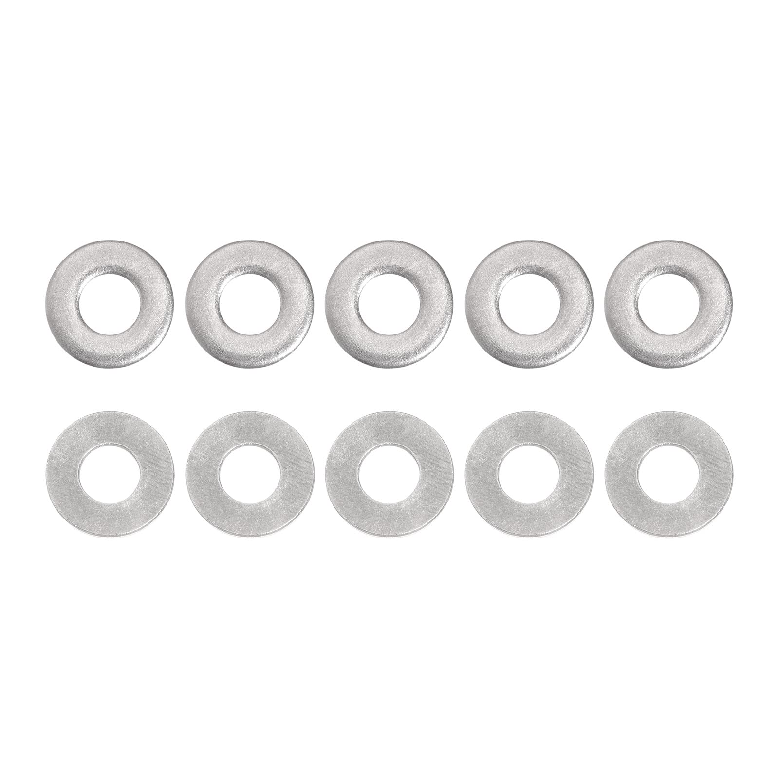 DTGN 14mmx1.4mm(ODxT) 304 Stainless Steel Flat Washers - 100Pack - Good for #12 Industrial Machinery Screw Bolt - Flat Ring Gaskets - Silver Tone