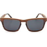 Aluna - Wooden Shades for Women and Men, Lightweight and Cool Sunglasses with HD Polarized Lens, Stylish Retro Sunglasses