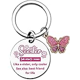 VIESUJI Cool Sister Valentines Day Gift from Sisters Keychain Funny Big Sister-in-Law Birthday Gifts from Brother Mother's Day Christmas Valentines Gift for Adult Sisters Best Friend