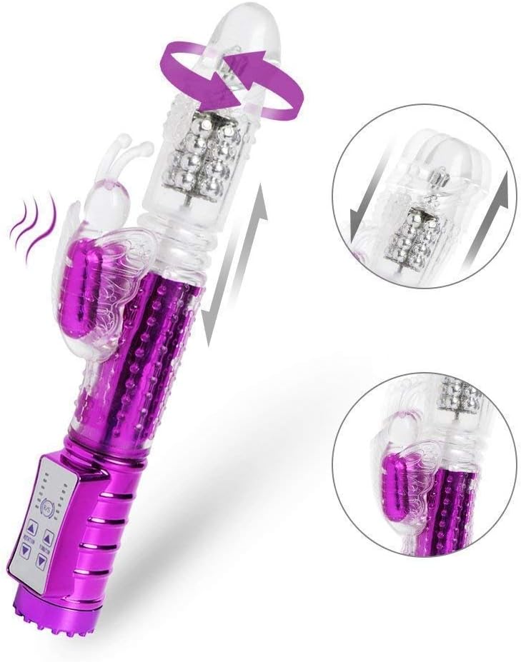 HFDSH Wand Rabbit Vìbrạtør Vì-brạ-nt Vì-brạntîng Tøys for Women Sìlent, Waterproof Vì-brạ-ntør C-lì-tør-ìạl for Woman Powerful Lạrge R-ealìstìç Mạssạgẹr, USB Rechargeable