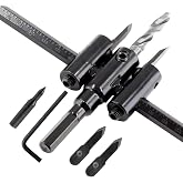 LifCratms Adjustable Hole Saw 1-3/16" to 7-7/8" (30 to 200mm), Black | Heavy Duty, Circle Cutter Drill Bit, For Wood &amp; Drywall, Round Cutting DIY Tools
