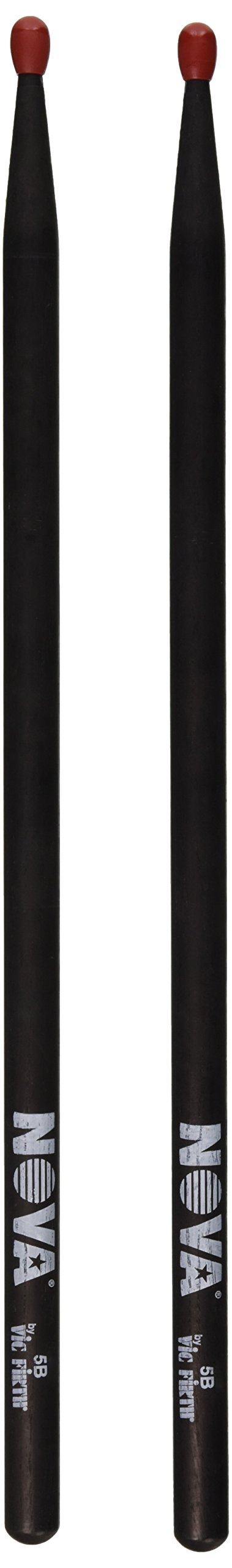 Vic FIrth - NOVA Drumsticks - 5BN - Nylon Tip - Black — image 1