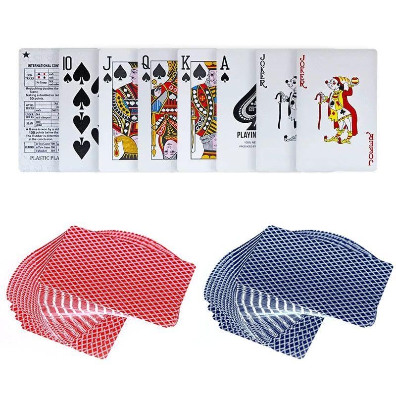 CQQNIU 2 Decks Of Plastic Playing Cards, Waterproof Playing Cards, Card Games, Tabletop Interactive Games, Party Games