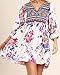 JOYCHEER Womens Floral Dresses Summer Beach Boho V Neck 3/4 Sleeve Casual Mini Dress Plus Size