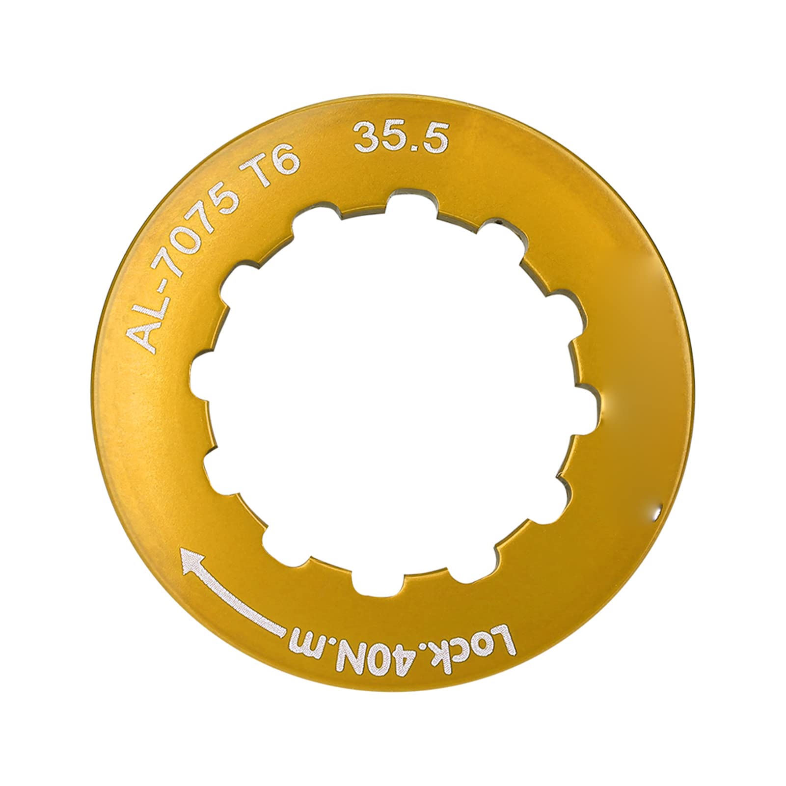 VGEBY Cassette Lockring Alloy Anodized Lock Ring for 7-11 Speed Mountain Bike (Glod)