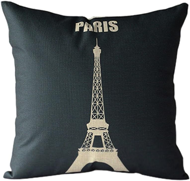 Krone Eiffelturm Dekoration Kissenhülle Dekokissen Kissenbezug 43 x