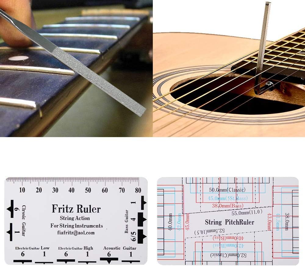 Kulannder Guitar Care Kit: 15-Piece Accessories Set for Guitar Ukulele, Bass & More, Includes Files, Ruler, Winder, Cutter - Image 4