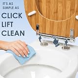 AQUALONA Luxury Soft Close Toilet Seat Moulded Wood Bamboo Hinges view 3