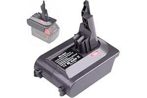 YMWLKJ MIL18V7 Battery Adapter for Dyson, Convert for Milwaukee M18 18V Li-ion Battery to for Dyson V7 Motorhead V7 Trigger V7 Fluffy V7 Absolute V7 HEPA V7 Car+Boat V7 Animal V7 SV11 Vacuum Cleaner