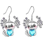 Cute Mexican Salamander Earrings, Beautiful Axolotl Earrings for Women