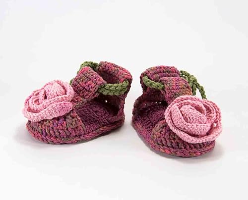 crochet baby flower sandals