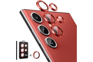 i-Blason Camera Lens Protector for Samsung Galaxy S23 Ultra, [9H Tempered Glass] Ultra-Thin Anti-Scratch Glass Camera Cover [Includes Easy Removal Tool] (Red)