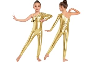 YONGHS Full Body Unitard for Girls Sport Catsuit Gymnastics Disco Dance Costume One Piece Ballet Leotard Bodysuit