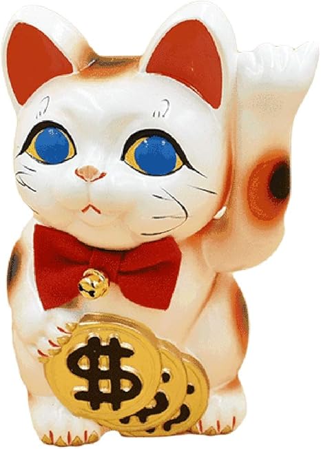 Amazon Co Jp 常滑焼 梅月 招き猫 ドル猫 白 6号 おもちゃ