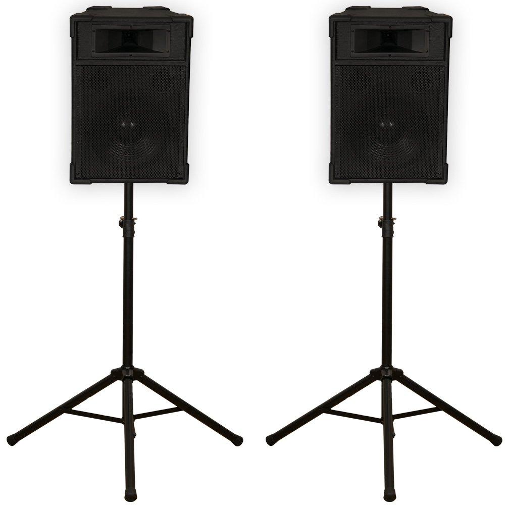 Podium Pro Studio Speakers 12" Two Way Pro Audio Monitor Pair and