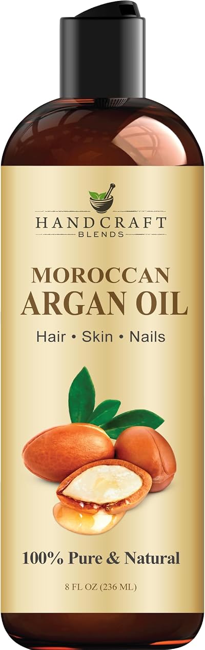 Handcraft Blends Argan Oil 236 ml 100% Pure Cold-Pressed Moroccan Carrier Oil