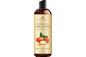 Handcraft Blends Moroccan Argan Oil - 8 Fl Oz - 100% Pure and Natural - Premium Grade Carrier Oil for Skin and Hair - Hair and Body - Massage - Cold-Pressed