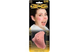 Tinsley Transfers Transform Your Look with Elf Nose - Black Label Latex Prosthetic for Fantasy and Cosplay Costumes - Realistic, Reusable, and Professional Quality Makeup Appliance