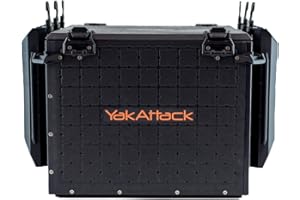 YakAttack BlackPak Pro 16" x 16" Kayak Fishing Crate with 6 Rod Holders - Black | Tackle Storage Box & Fishing Gear Organizer | Lightweight, Durable & Customizable Kayak Fishing Accessory