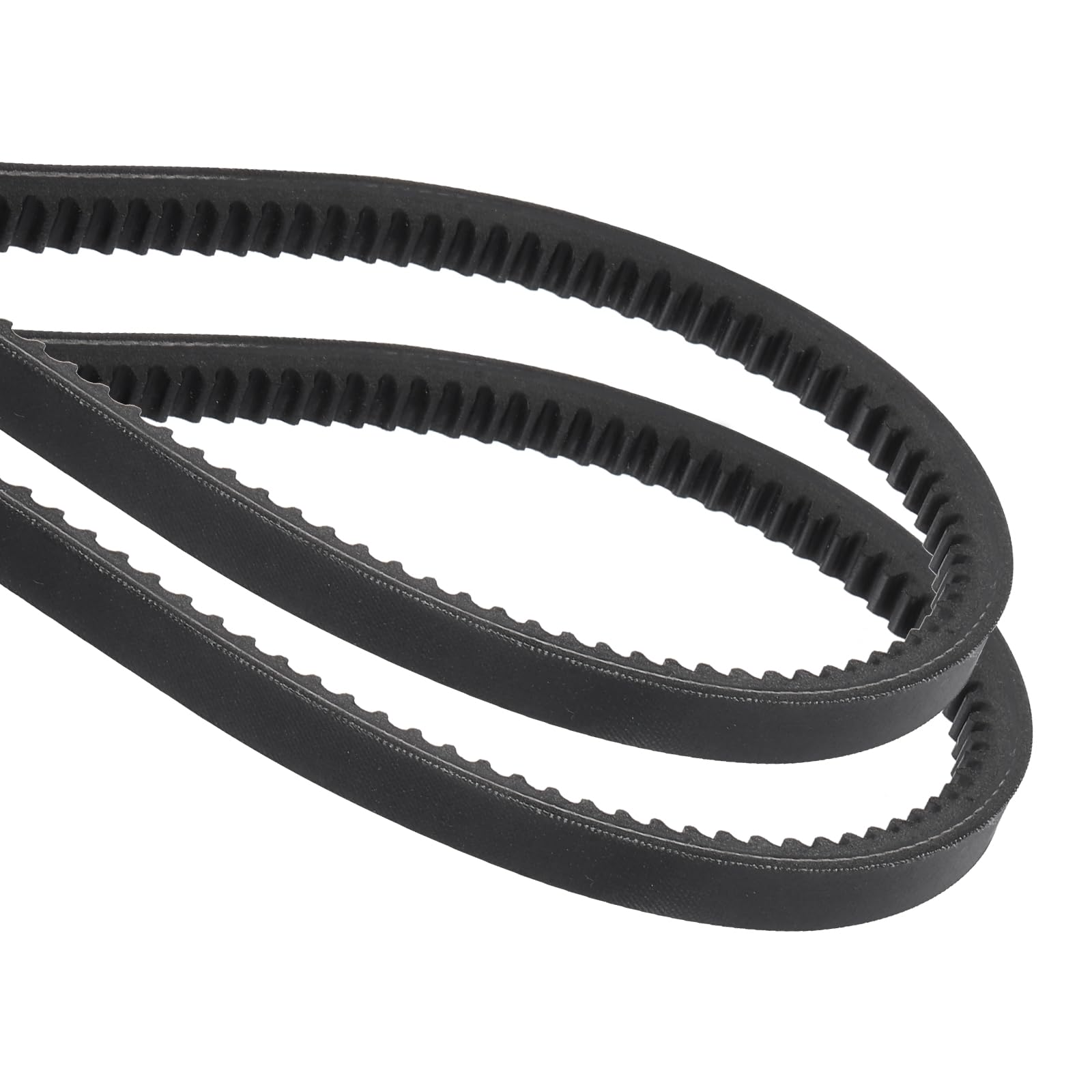 uxcell 2Pcs AX22 EPDM V-Belt, Raw Edge Cogged