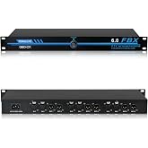 TONALUXE Professional Feedback Suppressor &amp; Feedback Eliminator, Microphone Anti-Howling Frequency Shifter Audio Processor, 6-In 6-Out for Stage Performance, Conference, PA System &amp; Karaoke