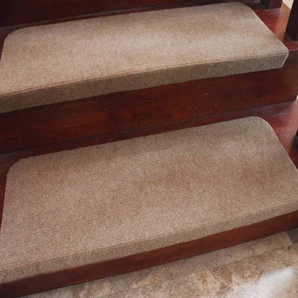 PLWX 15 Pieces Stair MatCamel_21*70 * 4CM Carpet Stair Treads Non Slip