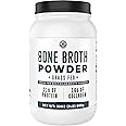 Bone Broth Protein Powder – Pure Grass-Fed Beef Bone Broth, Unflavored with Natural Collagen, Glucosamine & Gelatin – Paleo & Keto-Friendly, Non-GMO, Dairy-Free for Gut Health & Joint Support 32oz