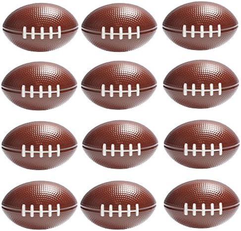 Kyson 1 Dozen Mini Sports Football Stress Balls Party Favor Toy Kids ,Squeeze Foam for Anxiety Relief, Relaxation 3.54 X 2.24 inch