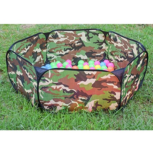 Oasis Plus Outdoor Indoor Camouflage Hexagon Ball Pit Pool Toy Game Play Tent for Kids Children Boys Girls - Thumbnail 4