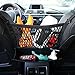AMEIQ 3-Layer Car Mesh Organizer with Leather Box, Seat Back Net Bag, Barrier of Backseat Pet Kids, Cargo Tissue Purse Holder, Driver Storage Netting Pouch. (3 optional styles)