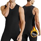 yntilla Men's Thermal Underwear Tank Top Base Layer Shirts Fleece Winter Warm Undershirt