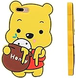 Honey Winnie Case for iPhone 8 Plus/ 7 Plus 5.5",3D Cartoon Animal Pooh Design Cute Soft Silicone Rubber Cover,Kawaii…