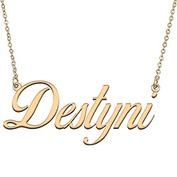 HUAN XUN Customized Custom Simple Any Name Necklace