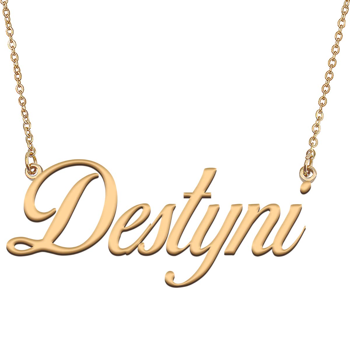HUAN XUN Customized Custom Simple Any Name Necklace