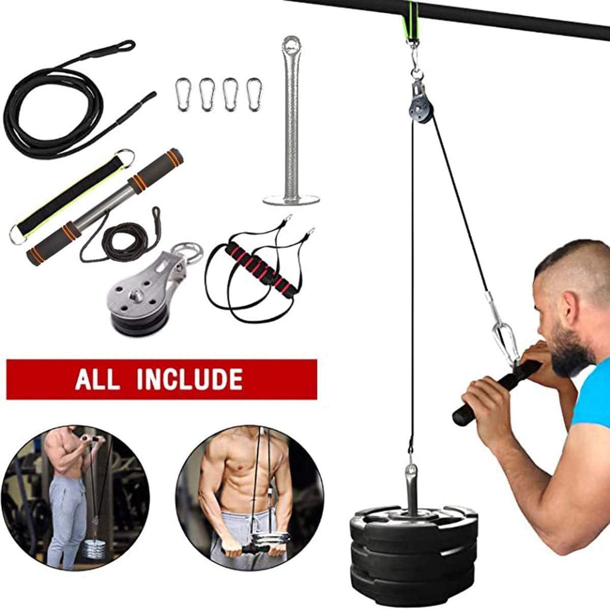 Fitness DIY Pulley Cable Machine Attachment System Arm
