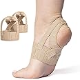 Tuli's X Brace Plus, Arch Support Brace and Compression with Added Strap for Sever's Disease, Plantar Fasciitis, and Heel Pain, 1 Pair, Medium