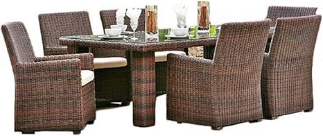 Santa Cruz 7 Piece Patio Furniture Dining Set Amazon Ca Patio