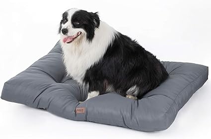 Bedsure Coussin Chien Grande Taille Tapis Chien Imperméable De Tissu Oxford Lit Pour Chien Xl Gris 110x89x10cm Idéal Pour Panier Lit Chien