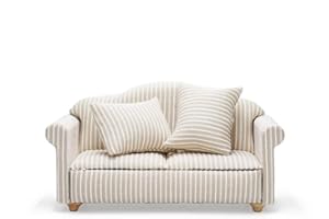 Odoria 1/12 Scale Miniature Couch Sofa Dollhouse Furniture Accessories, Khaki